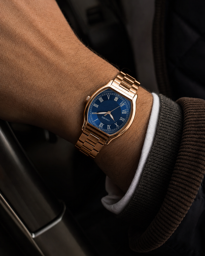 Caratello Rosegold Automatic Blue