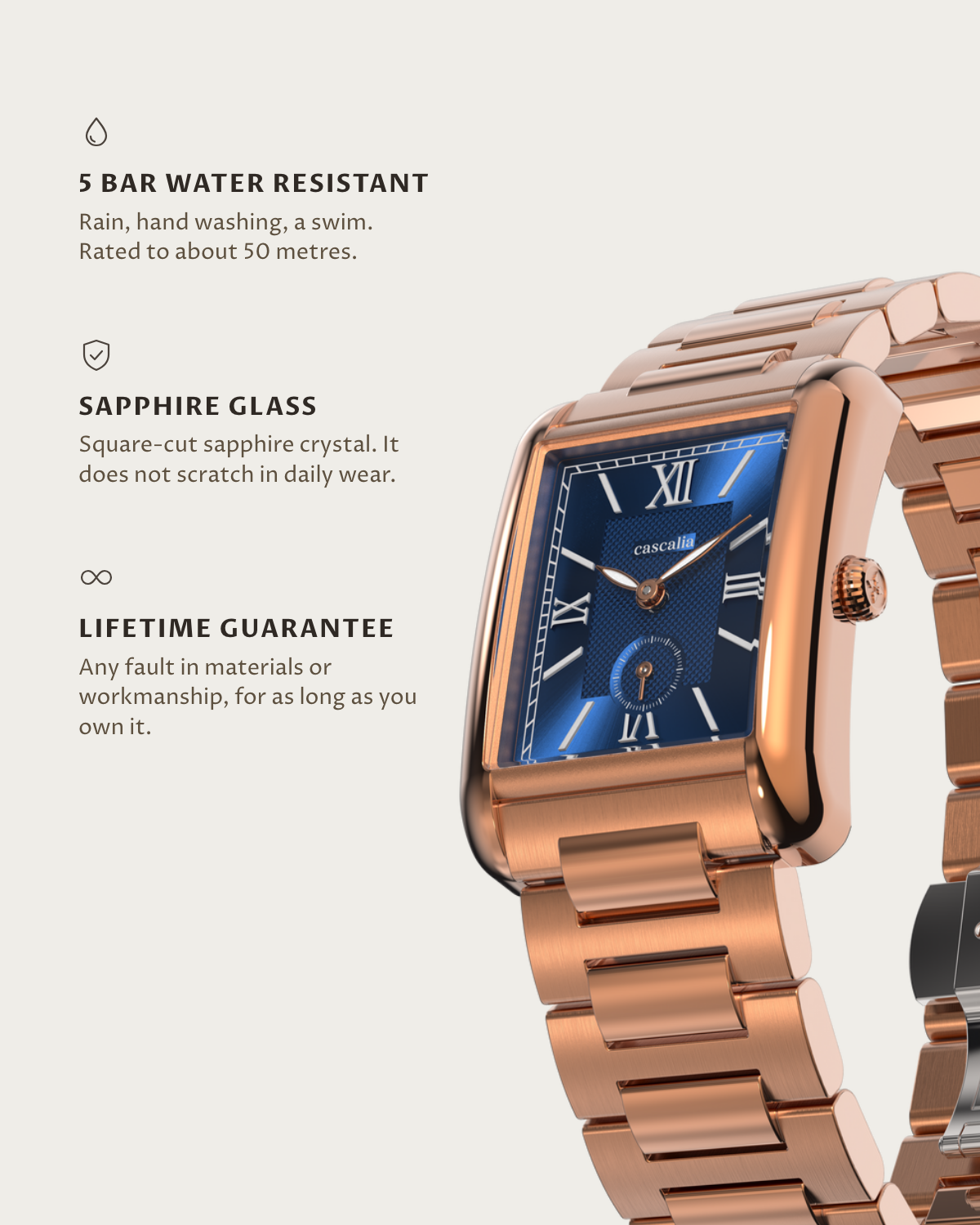 Arco Rosegold Blue