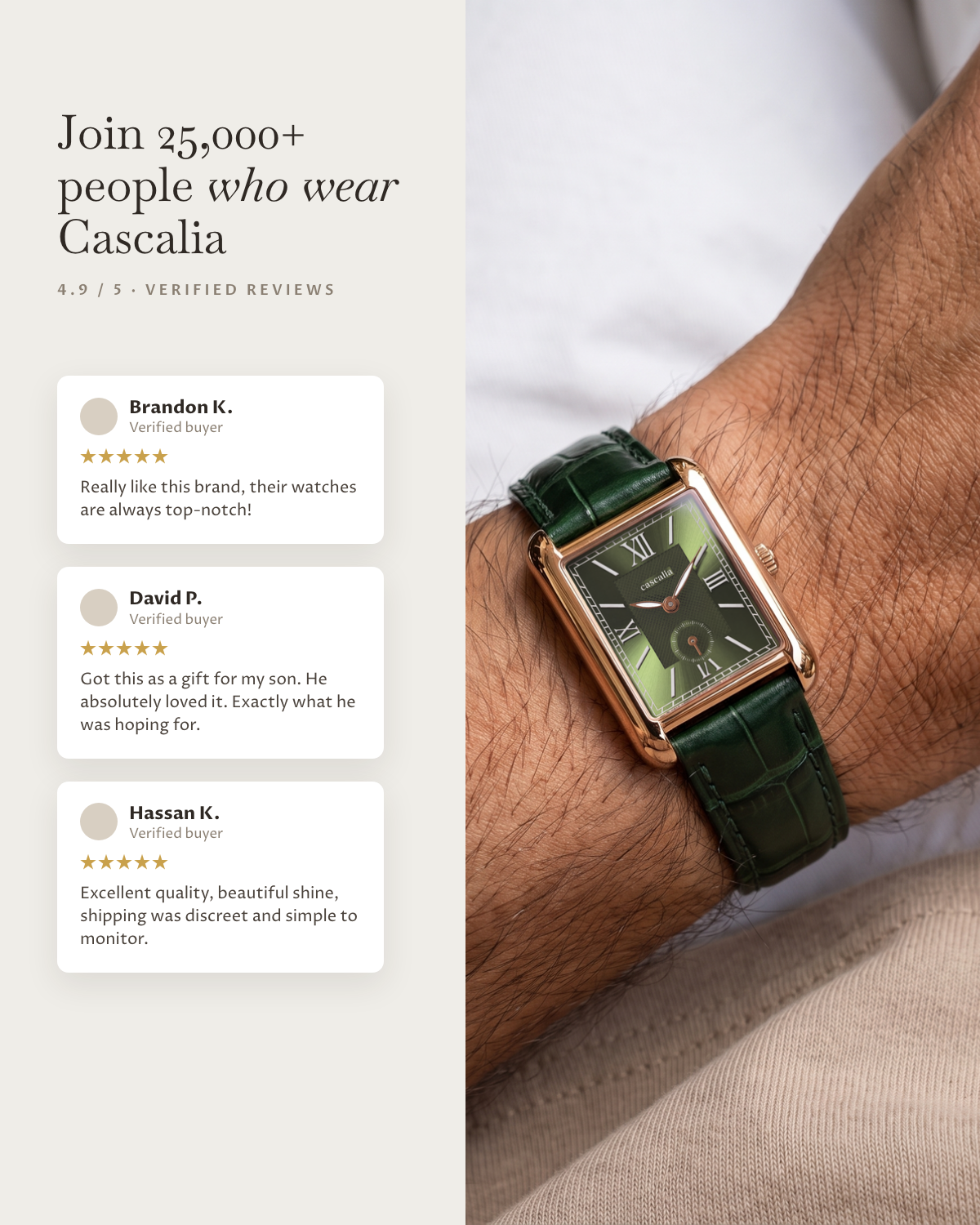 Arco Rosegold Green